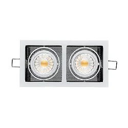 recessed luminaire LED MINI KARDAN E2 BIO 2 flames, swivelling, dimmable IP40, clear, black