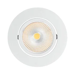 Recessed LED spot 5068 ECO FLAT, round, 350mA, 8W 3000K 700lm 24°, CRi>90, dimmable, matt white
