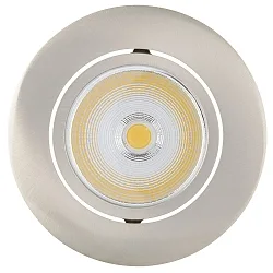 Recessed LED spot 5068 ECO FLAT, round, 350mA, 8W 3000K 700lm 24°, CRi>90, dimmable, brushed nickel