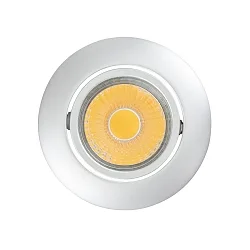 Recessed LED downlight A 5068 T FLAT, Ø 8.8cm, COB, 8W 4000K 38°, swivelling, matt chrome