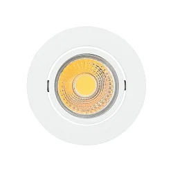 Recessed LED downlight A 5068 T FLAT, Ø 8.8cm, COB, 8W 4000K 38°, swivelling, white