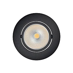 Inbouwarmatuur 5068 ECO FLAT BIO dimbaar IP40, helder, zwart mat dimbaar 8W 480lm 3000K CRI 97