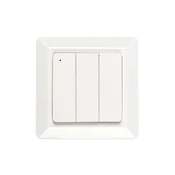 Knop 3-voudig, Bluetooth aanstuurbaar, glanzend, wit