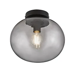 Ceiling luminaire ALTON, E27, IP20, brass, glass opal white