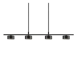 LED Pendant luminaire CLYDE bar, 4 flames, 4x 5W, 2700K, 4x 350lm, IP20, 3-Step MOODMAKER, black