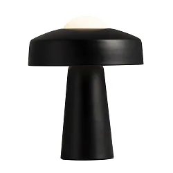 Table lamp TIME, E27, IP20, glass opal white, black
