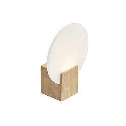Wandarmatuur HESTER indirect IP44, hout licht, mat dimbaar
