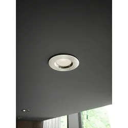 Plafondinbouwarmatuur DORADO SMART set van 1 IP65, nikkel geborsteld dimbaar