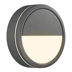 Wandarmatuur voor buitenshuis AVA SMART LIGHT rond, programmeerbaar IP54, grijs, mat dimbaar