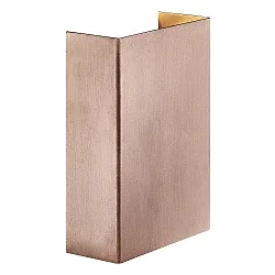 Wandarmatuur voor buitenshuis FOLD 10 LED up down, hoekig, instelbaar, schakelbaar IP54, glanzend, koper 