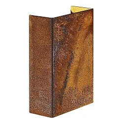 Wandarmatuur voor buitenshuis FOLD 10 up down, hoekig, instelbaar, schakelbaar IP54, corten (staal) 