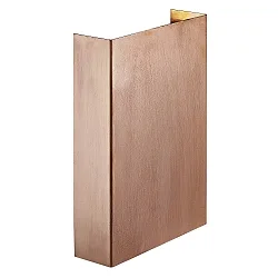 Wandarmatuur voor buitenshuis FOLD 15 LED up down, hoekig, instelbaar, schakelbaar IP54, glanzend, koper 
