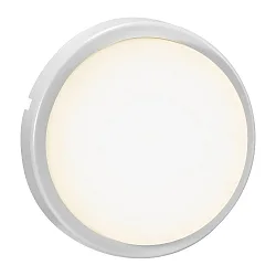Wandarmatuur voor buitenshuis CUBA ENERGY rond IP54, glanzend, opaalwit, wit 