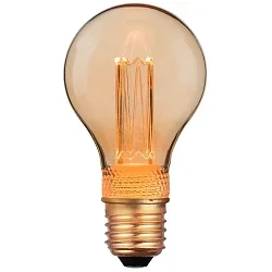 Filamentlamp standaardvorm DECO A60 RETRO A60 helder E27 2,3W 65lm 1800K 360° CRI 80 dimbaar helder, goud dimbaar