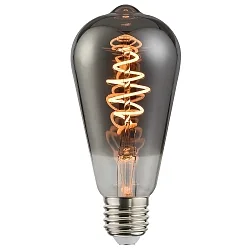 Filamentlamp SPIRAL DECO EDISON E27 5W 140lm 1800K CRI 80 dimbaar, rookkleuren dimbaar