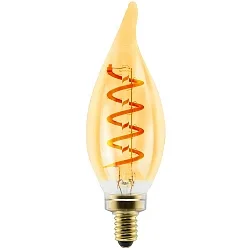 Filamentlamp kaarsvorm SPIRAL DECO E14 2,5W 136lm 2000K CRI 80 dimbaar, goud dimbaar