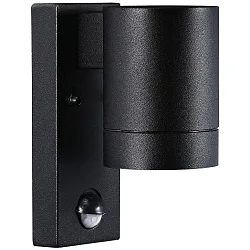 Outdoor Wall luminaire TIN MAXI, with sensor, GU10, IP54, black