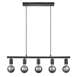 Plafondarmatuur PACO E27 IP20, zwart 