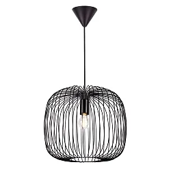 Pendelarmatuur BERONI 40 E27 IP20, zwart 