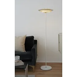 Staande lamp BRETAGNE G9 IP20, nikkel gesatineerd, wit 
