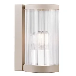 Wandarmatuur voor buitenshuis COUPAR met diffuser E27 IP54, mat, zand dimbaar
