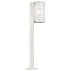 Staande armatuur voor buiten COUPAR met diffuser E27 IP54, wit mat dimbaar