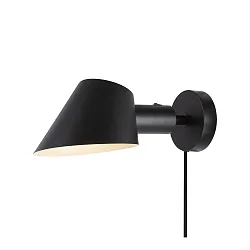 Wandarmatuur STAY SHORT E27 IP20, zwart 