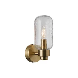 wall luminaire TUTAN E14 IP44, brass dimmable