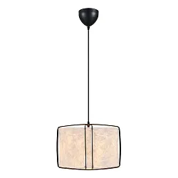 Pendelarmatuur CARDINE 35 E27 IP20, zwart, wit mat dimbaar