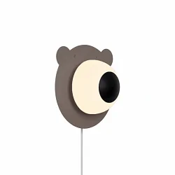 wall luminaire BRUNA BEAR E14 IP20, brown, mat, black, white 