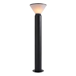 bollard lamp NOORSTAD E27 IP44, black matt, white 