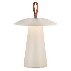 battery table lamp ARA TO-GO 2 IP54, sand coloured dimmable