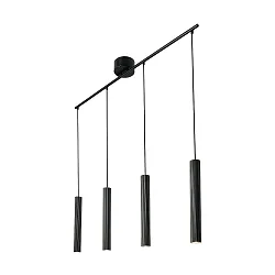 Pendelarmatuur VICO 4-vlams GU10 IP20, zwart dimbaar