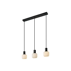 pendant luminaire MILFORD MINI 3 flames E14 IP20, black dimmable