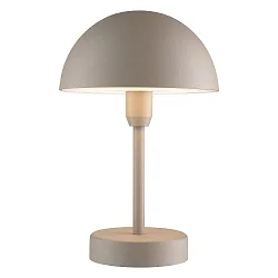 battery table lamp ELLEN TO-GO without charger, with IP charging station IP44, beige, mat dimmable