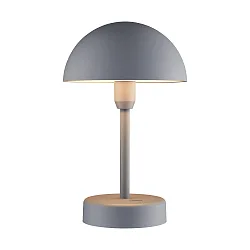 battery table lamp ELLEN TO-GO without charger, with IP charging station IP44, grey, mat dimmable
