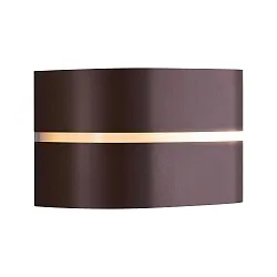 Wandarmatuur SIBELIS UP/DOWN E27 IP44, bruin, metallic dimbaar
