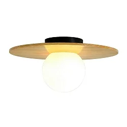 Plafondarmatuur SIONA E27 IP44, hout dimbaar