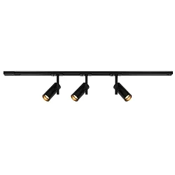 1-phase spot JEROME LINK set of 3 GU10 IP20, black dimmable