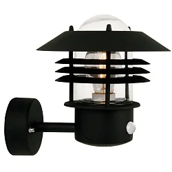 Sensorlamp VEJERS SENSOR E27 IP54, zwart
