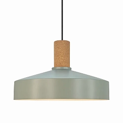 Pendelarmatuur ELVAS E27 IP20, stoffig groen dimbaar