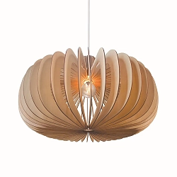 Pendelarmatuur HAZO 65 E27 IP20, bruin dimbaar