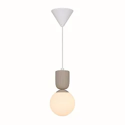Pendelarmatuur SADIE E14 IP20, beige dimbaar