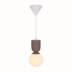Pendelarmatuur SADIE E14 IP20, lichtbruin dimbaar