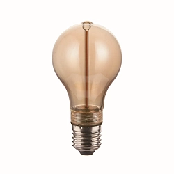 Filamentlamp standaardvorm DECO A60 DASH A60 helder E27 2W 60lm 1800K 360° CRI 80 dimbaar helder, barnsteen dimbaar