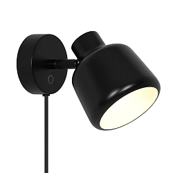 Wandarmatuur LOUELLA draaibaar, roteerbaar E14 IP20, zwart 