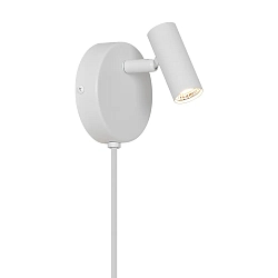 Wandarmatuur OMARI rond, draaibaar, roteerbaar IP20, wit 