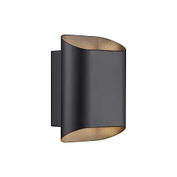 Wandarmatuur voor buitenshuis NICO 22 ROUND MAXI GU10 IP54, zwart dimbaar