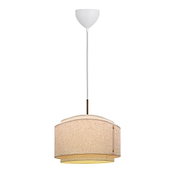 Pendelarmatuur TAKAI E27 IP20, beige dimbaar