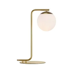 Table lamp GRANT, height 41cm, shade Ø 14.5cm, E14, brass